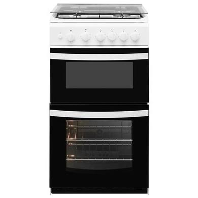 Refurbished Indesit ID5G00KMWL 50cm Double Cavity Gas Cooker With Lid White