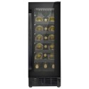 eiQ30WINEBG electriQ 18 Bottle Capacity 30cm Freestanding Under Counter Wine Cooler - Black