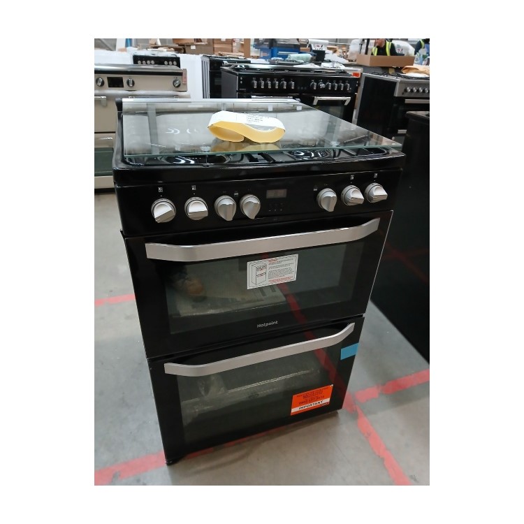 Refurbished Hotpoint HDM67G9C2CB 60cm Dual Fuel Cooker Black