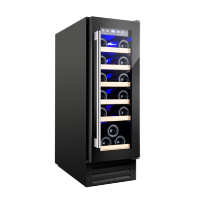 Refurbished CDA 19 Bottle Capacity Single Zone 30cm Freestanding Under Counter Wine Cooler - Black