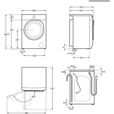 Refurbished AEG 6000 Series ProSense&reg; 8kg 1400rpm Washing Machine - White