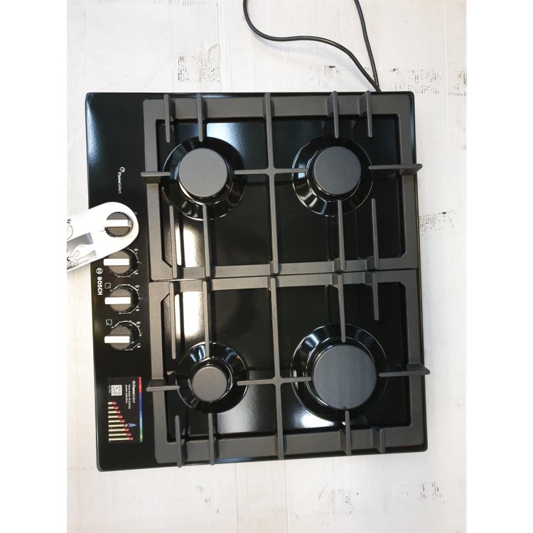 Refurbished Bosch Series 6 PCP6A6B90 60cm 4 Burner Gas Hob Black