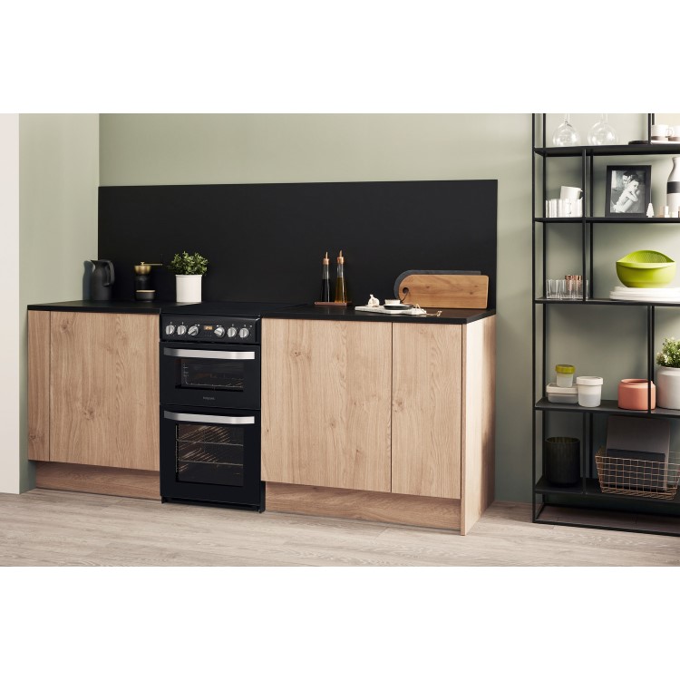 Hotpoint 50cm Electric Cooker - Black