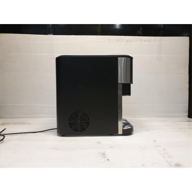 Refurbished electriQ eiqicecm Countertop Ice Maker With Ice Crusher and Water Dispenser in Stainless Steel Black