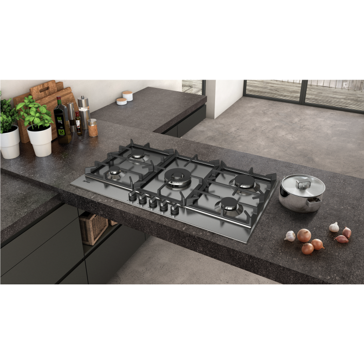 Neff N70 90cm 5 Burner Gas Hob - Stainless Steel