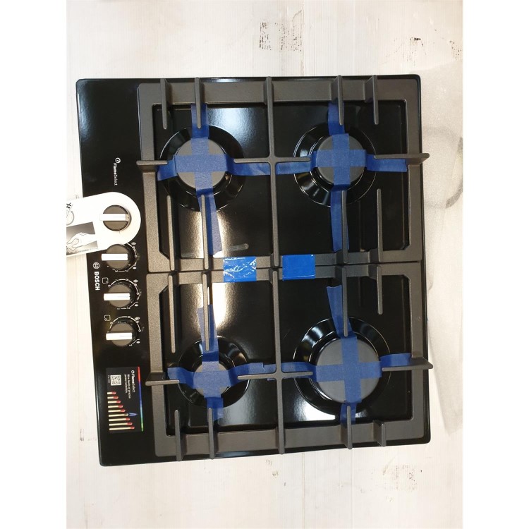Refurbished Bosch Series 6 PCP6A6B90 60cm 4 Burner Gas Hob Black