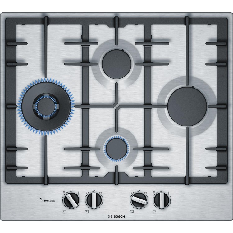 Bosch Series 6 60cm 4 burner Gas Hob - Stainless Steel