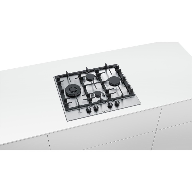 Bosch Series 6 60cm 4 burner Gas Hob - Stainless Steel