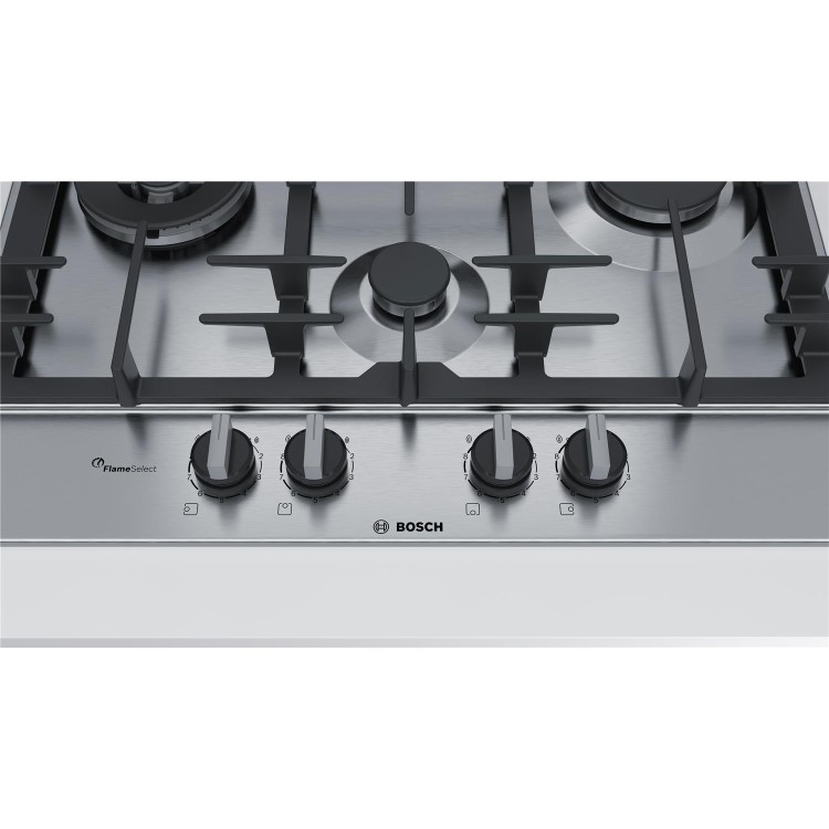 Bosch Series 6 60cm 4 burner Gas Hob - Stainless Steel