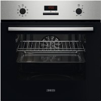 Refurbished Zanussi Series 20 ZOHNE2X2 60cm Single Built In Electric Oven Stainless Steel
