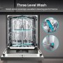 Refurbished Hisense Hygiene HS643D60XUK 16 Place Freestanding Dishwasher Stainless Steel