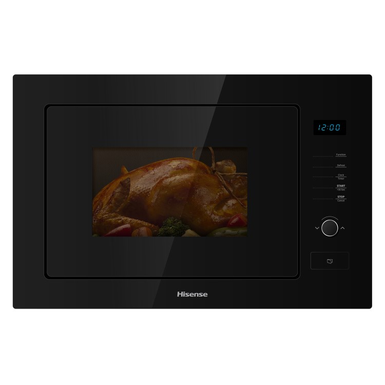Refurbished Hisense HB25MOBX7GUK Built In 25L 900W Microwave & Grill Black
