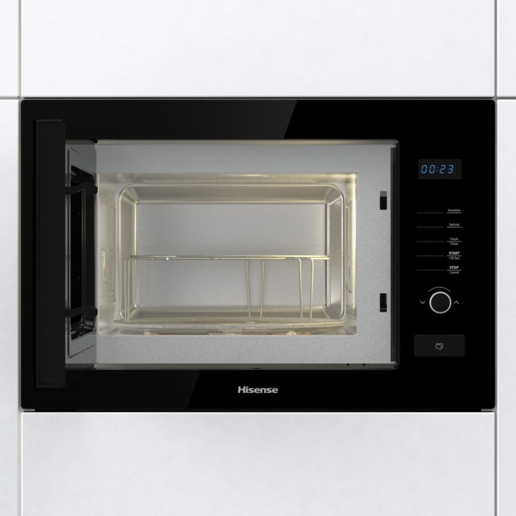 Refurbished Hisense HB25MOBX7GUK Built In 25L 900W Microwave & Grill Black