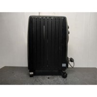 Refurbished electriQ 2000W Oil Filled Radiator with Thermostat and 24 hr Timer - Black
