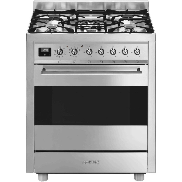 Smeg Symphony 70cm Dual Fuel Range Cooker - Stainless Steel