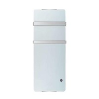 Refurbished electriq 1200W Smart Wall Mounted Designer Glass Heater with Towel Rails - White