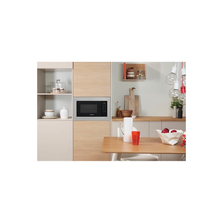 Indesit Built-In 900W Microwave with Grill - Stainless Steel