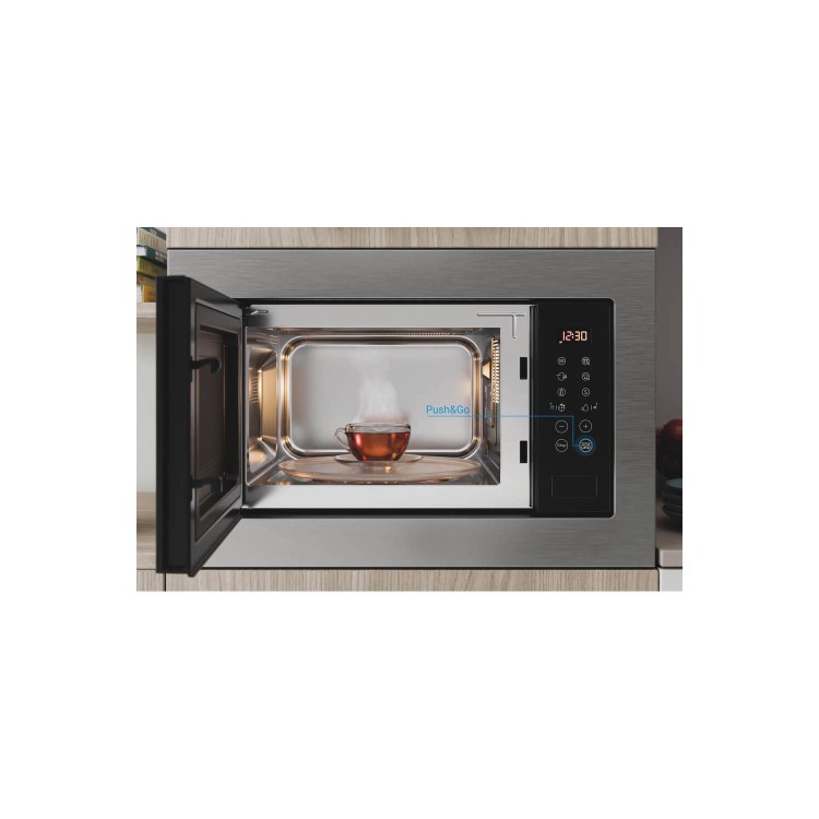 Indesit Built-In 900W Microwave with Grill - Stainless Steel