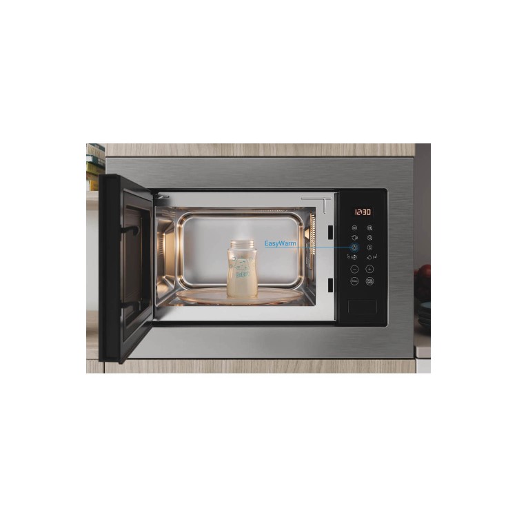 Indesit Built-In 900W Microwave with Grill - Stainless Steel