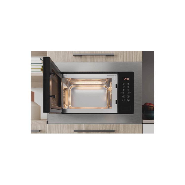 Indesit Built-In 900W Microwave with Grill - Stainless Steel
