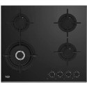 78867822/1/HCLW64222S Refurbished Beko HCLW64222S 60cm 4 Burner Gas on Glass Hob Black