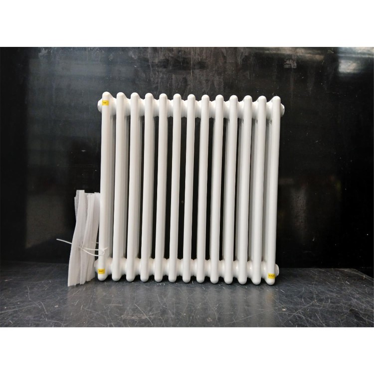 Refurbished - Reggio White Horizontal Triple Column Traditional Radiator 600x605mm 2586 BTU - Cast Iron Style