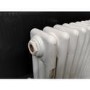Refurbished - Reggio White Horizontal Triple Column Traditional Radiator 600x605mm 2586 BTU - Cast Iron Style