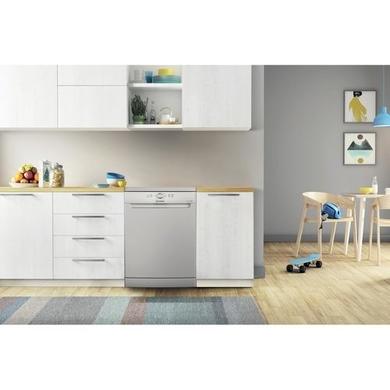 Refurbished Indesit 14 Place Freestanding Dishwasher, fast&clean, push&go, intensive program, eco, programme, Silver, E rated