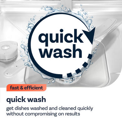 Refurbished Indesit 14 Place Freestanding Dishwasher, fast&clean, push&go, intensive program, eco, programme, Silver, E rated