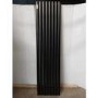 Sorrento Midnight Black Vertical Oval Designer Radiator 1800x472mm Double Panel 4983 BTU