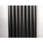 Sorrento Midnight Black Vertical Oval Designer Radiator 1800x472mm Double Panel 4983 BTU