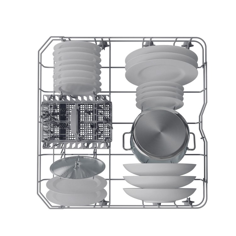 Hotpoint Semi-Integrated Dishwasher - Silver, Inverter Motor
