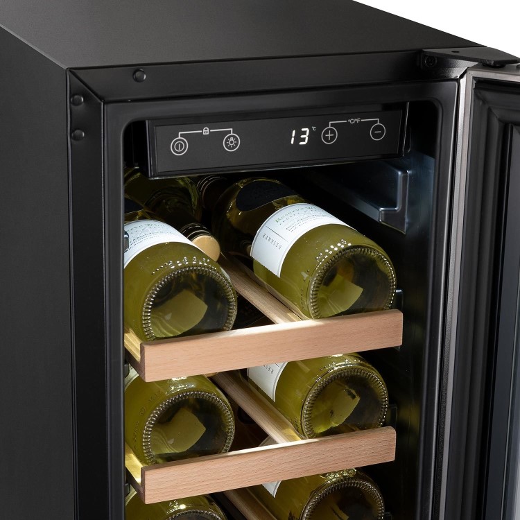 Refurbished electriQ eiQ30WINESS Freestanding 18 Bottle Under Counter Wine Cooler Stainless Steel