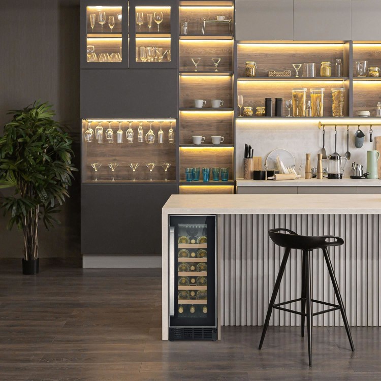 Refurbished electriQ eiQ30WINESS Freestanding 18 Bottle Under Counter Wine Cooler Stainless Steel