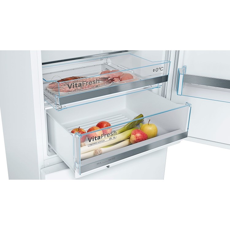 Refurbished Bosch Series 6 KGE49AWCAG Freestanding 413 Litre 60/40 Low Frost Fridge Freezer White