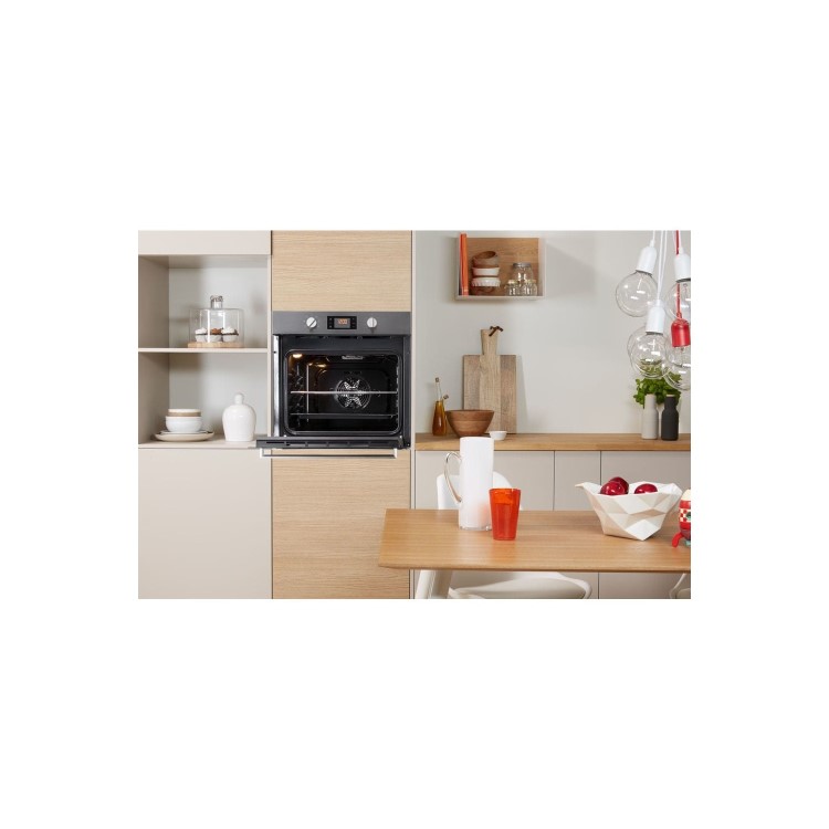 Refurbished Indesit IFW6340IXUK 60cm Single Built In Electric Oven Stainless Steel