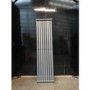 Refurbished Light Grey Electric Vertical Designer Radiator 2.4kW with Wi-Fi Thermostat - H1800xW472mm - IPX4 Bathroom Safe