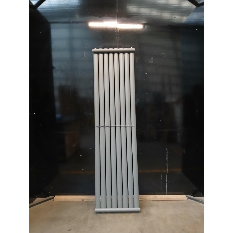 Refurbished Light Grey Electric Vertical Designer Radiator 2.4kW with Wi-Fi Thermostat - H1800xW472mm - IPX4 Bathroom Safe