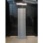 Refurbished Light Grey Electric Vertical Designer Radiator 2.4kW with Wi-Fi Thermostat - H1800xW472mm - IPX4 Bathroom Safe