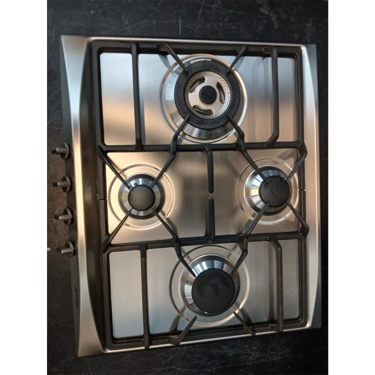Refurbished Smeg Cucina PBP6B6B60 60cm 4 Burner Gas Hob with Wok Burner Stainless Steel