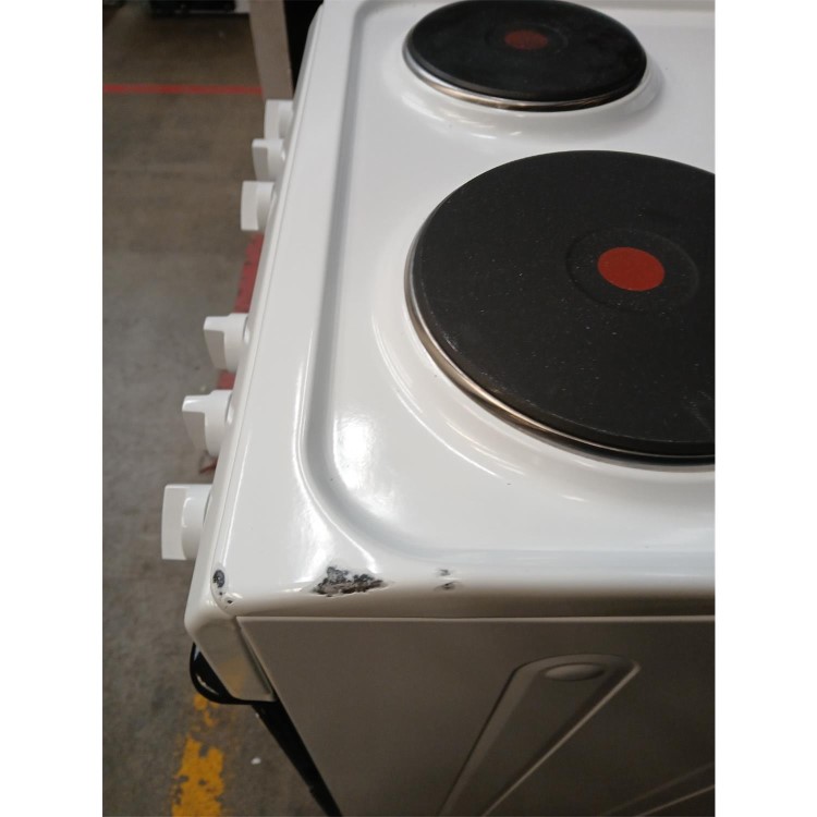 Refurbished Indesit ID5E92KMW 50cm Double Cavity Electric Cooker with Sealed Plate Hob White