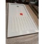 ALMOST PERFECT - 1600x800mm Walk-In Rectangular Shower Tray with Drying Area - White Stone Resin - Purity