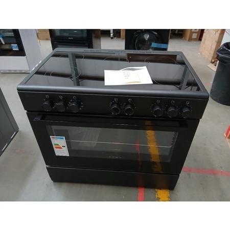 Refurbished electriQ EQRANGE90ECSCK 90cm Single Cavity Range Cooker with Ceramic Hob Black