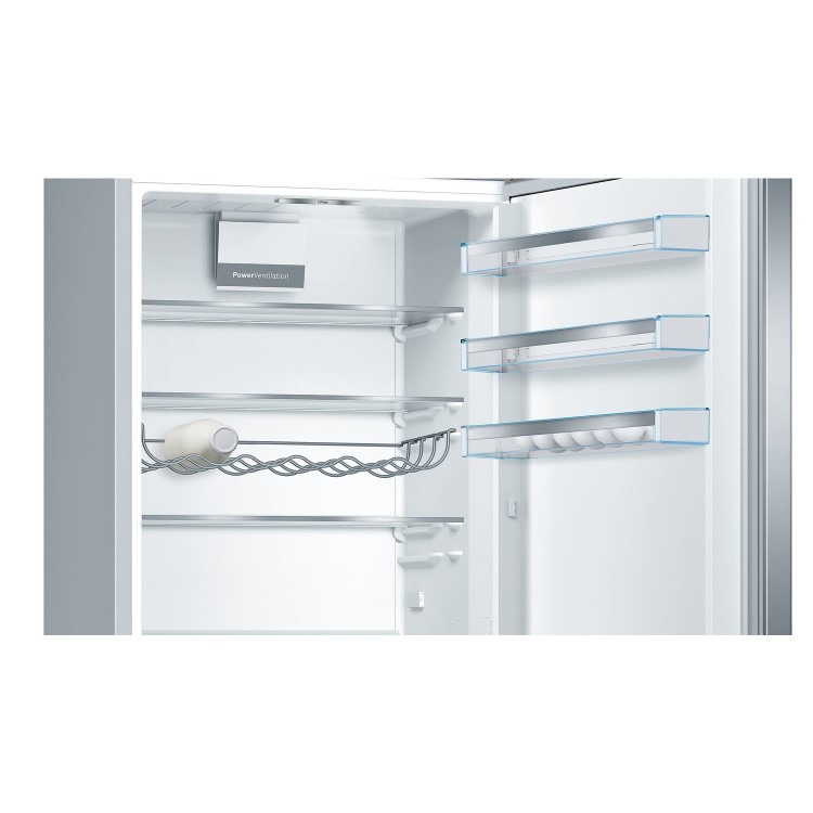 Refurbished Bosch Series 6 KGE49AICAG Freestanding 413 Litre 60/40 Low Frost Fridge Freezer With VitaFresh Stainless Steel