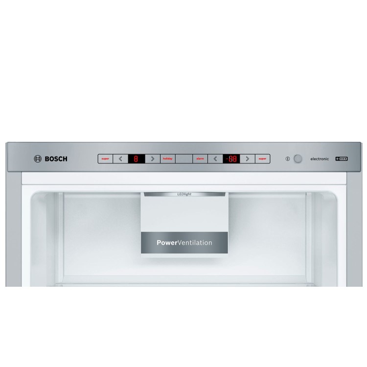 Refurbished Bosch Series 6 KGE49AICAG Freestanding 413 Litre 60/40 Low Frost Fridge Freezer With VitaFresh Stainless Steel