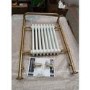 ALMOST PERFECT - White and Brass Traditional Column Radiator with Towel Rail 952 x 659mm - Regent