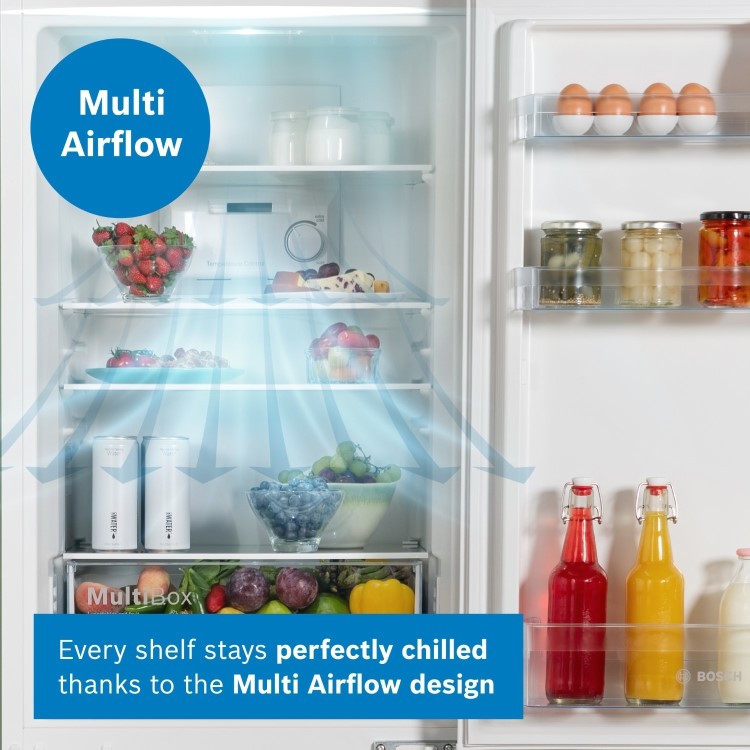 Refurbished Bosch Series 2 KGN34NWEAG Freestanding 297 Litre 50/50 Frost Free Fridge Freezer White