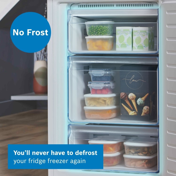 Refurbished Bosch Series 2 KGN34NWEAG Freestanding 297 Litre 50/50 Frost Free Fridge Freezer White