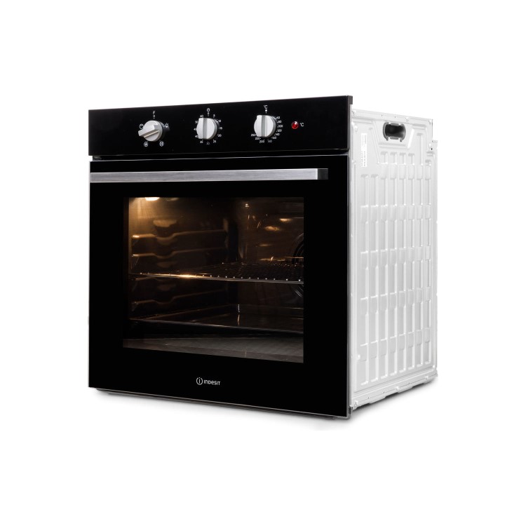 Indesit Aria Electric Fan Assisted Single Oven - Black
