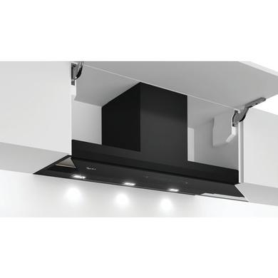 Refurbished N70 90cm Wide Integrated Cooker Hood With Fold-out Glass Deflector - Black